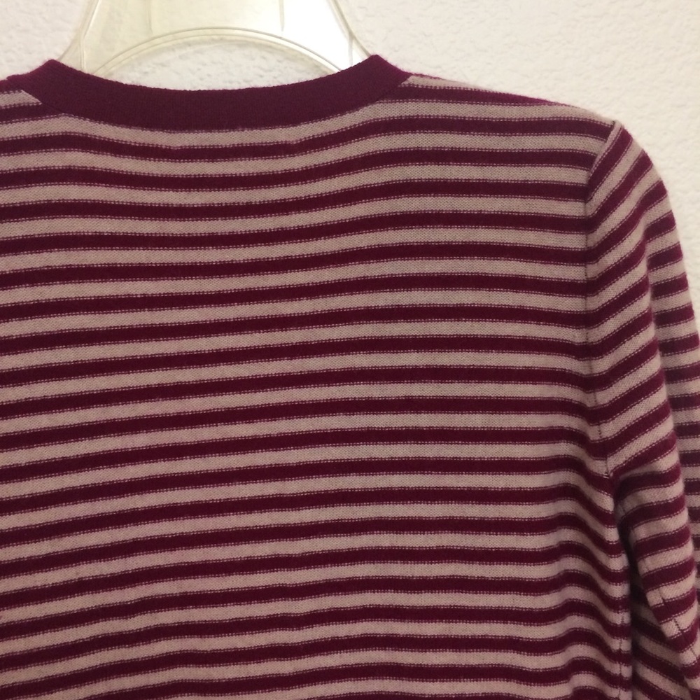 Joie 100% Cashmere Long Cardigan Stripes Pockets - Picture 5 of 8